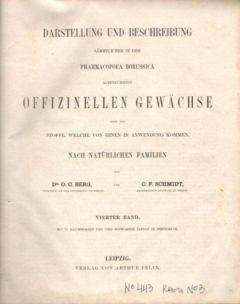 Книга: O.C. Berg, C.F. Schmidt. Offizinellen Lewachse.
