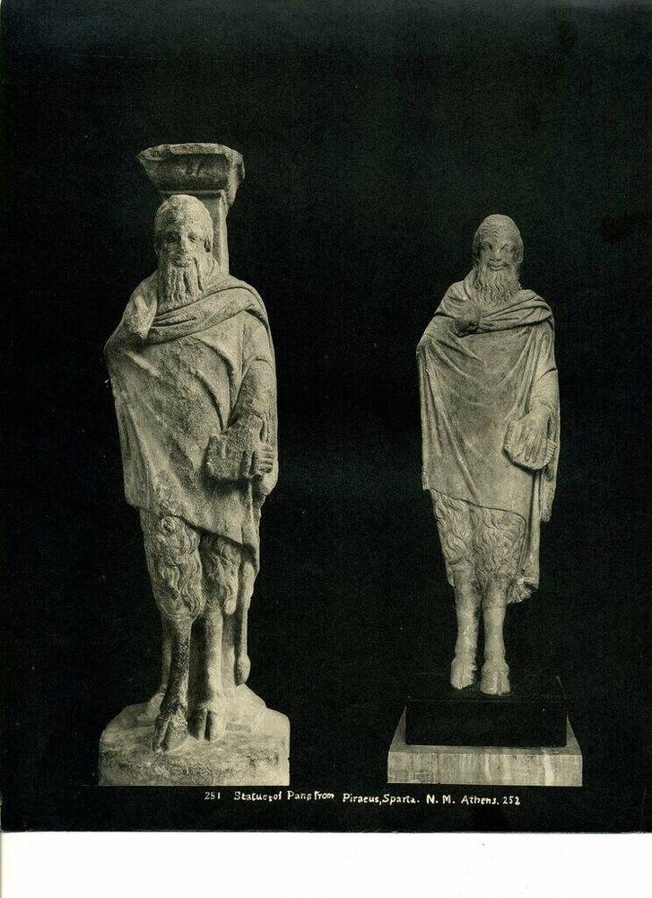 Фото.Статуэтки Пана из Спарты. Национальный музей Афин.