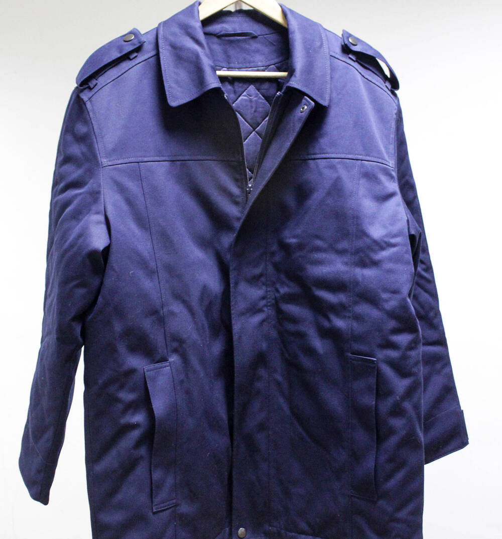 Куртка форменная удлинённая повседневная демисезонная синего цвета военнослужащего ВВС РФ