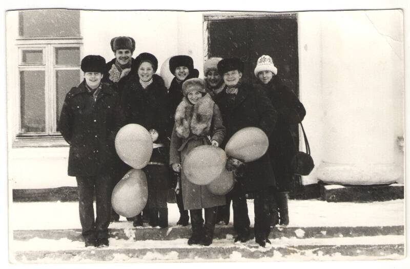 Фотопортрет групповой, сюжетный, ч/б.