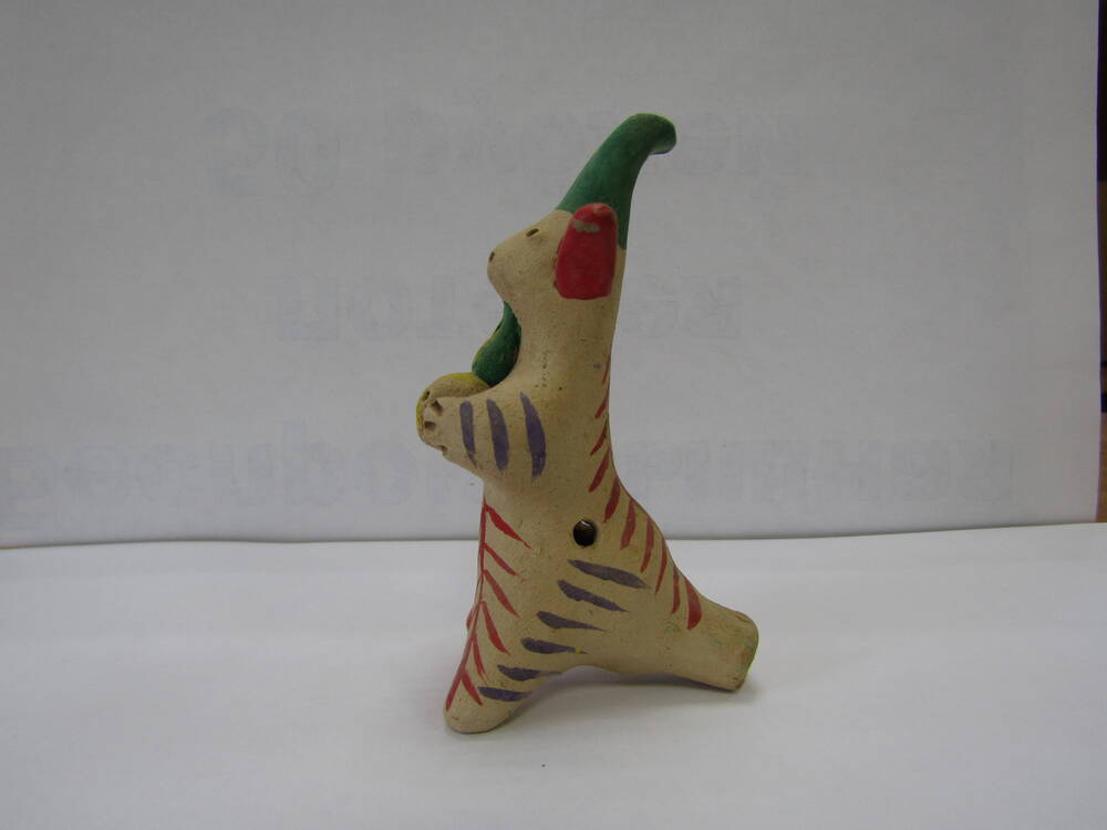 Кожлянская глиняная игрушка Олень с гармошкой