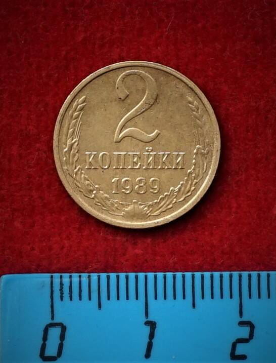 Монета. 2 копейки, 1989 г.