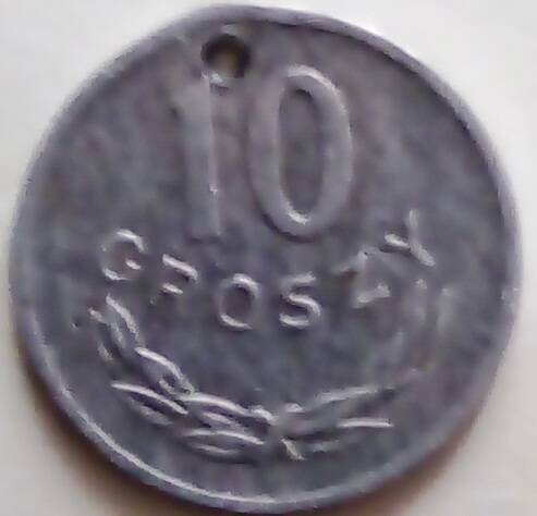 Монета 10 грошей 1972 год, ПНР