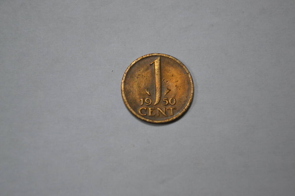 Монета. Королевство Нидерландов. 1 цент 1950 г.