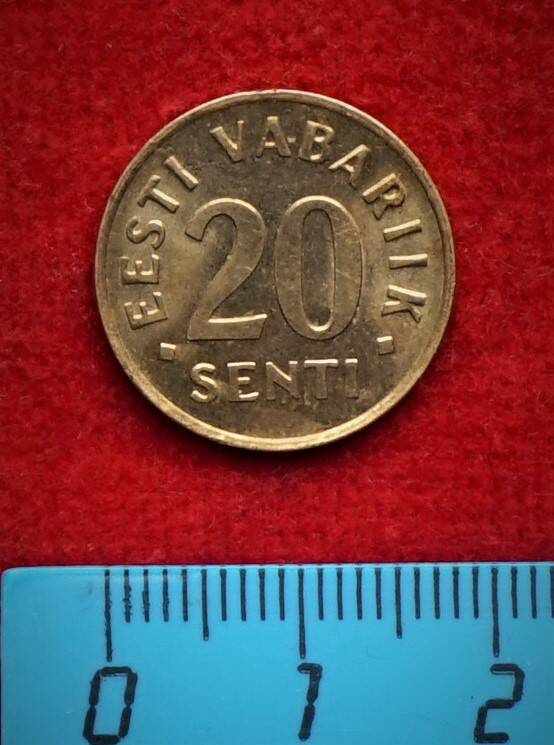 Монета 20 центов, 1992 г.