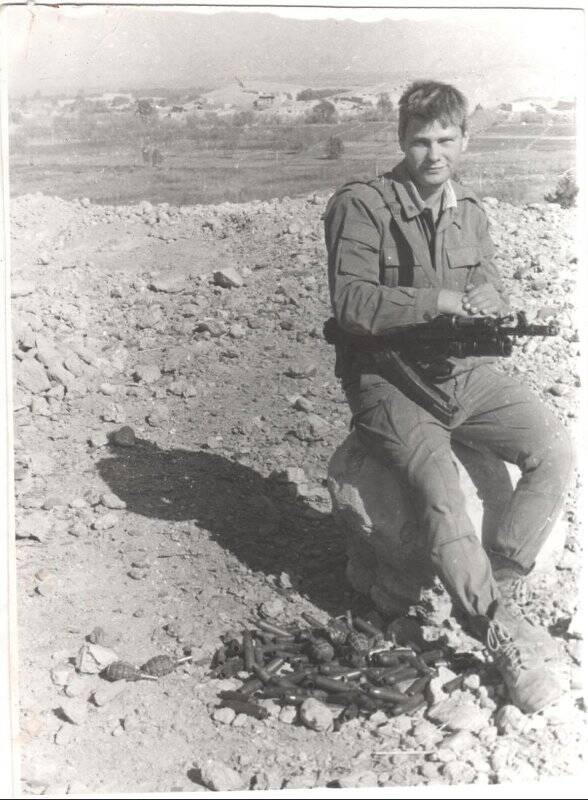 Фото ч/б «Трегубов Олег Петрович», участник боёв в Афганистане в 1985 -87гг., чусовлянин.