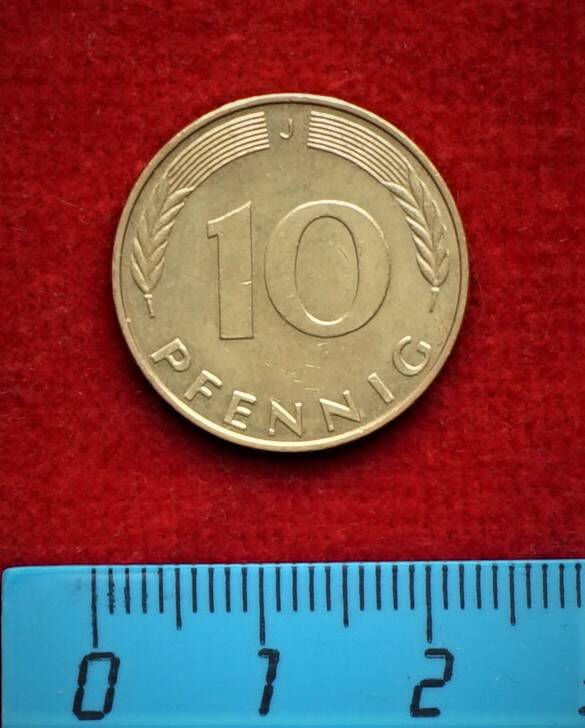 Монета. 10 пфеннигов, 1991 г.
