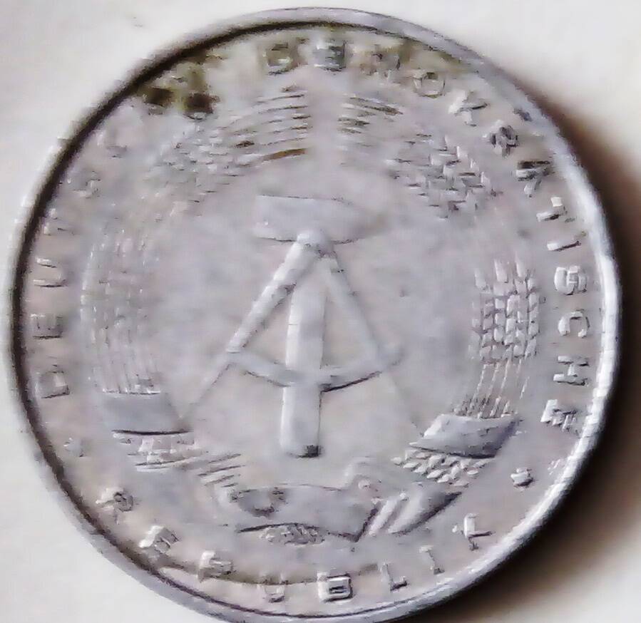 Монета 5 пфеннигов 1968 год, ГДР