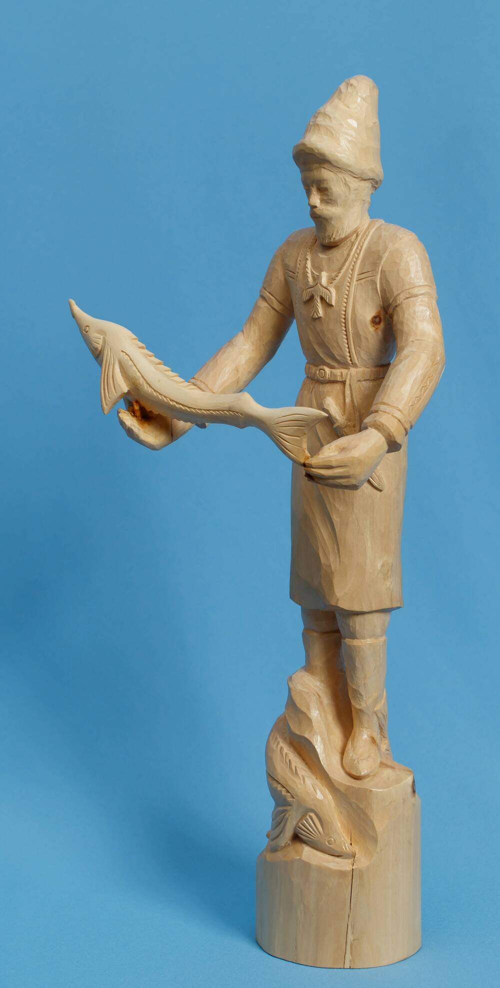 Макет деревянной парковой скульптуры Хозяин реки.  Автор: В.А. Вострецов.