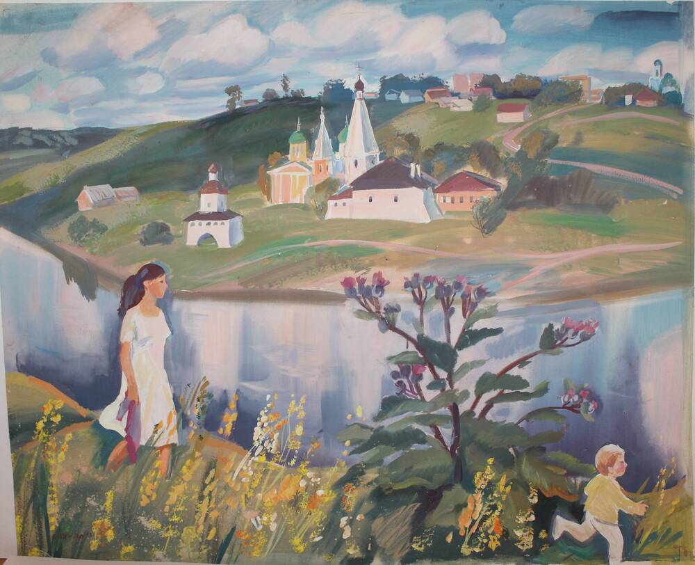 Шкубер И.Л. На древнем городище. 1990.