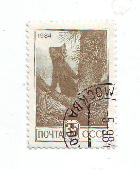 Марка почтовая СССР 35 копеек из серии Животные.