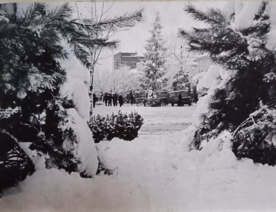 Фотография. Зима в городе Лабинске в 1991 году.