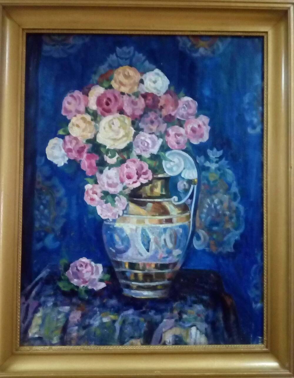 Картина Сегеды Е.Н. Розы в вазе