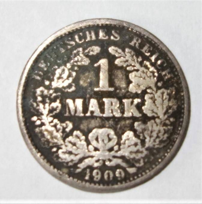 Монета 1 MARK, DEUTSCHES  REICH. Германия.