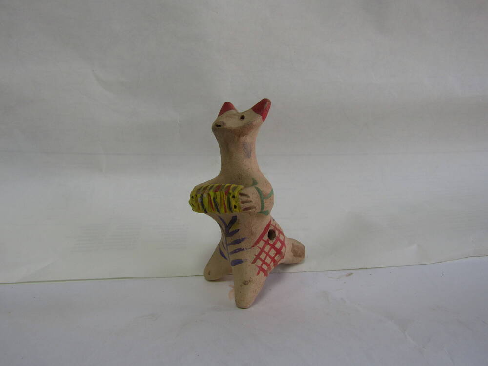 Кожлянская глиняная игрушкаКошка с гармошкой