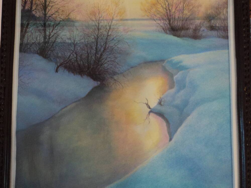 Картина «Река зимой»
