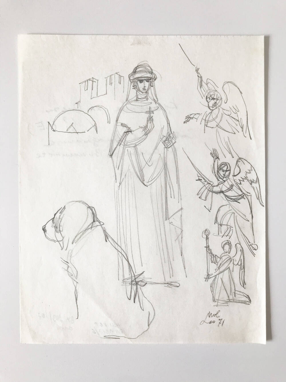 Рисунок карандашом из коллекции скульптора Леонида Молодоженина.