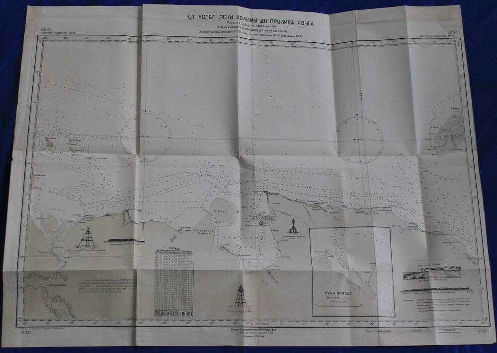 Бланковая карта № 1287 От устье реки Колымы до пролива .