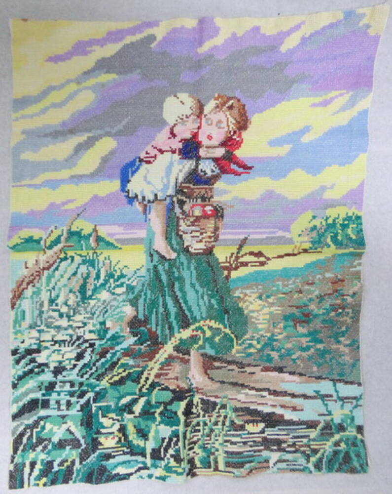 Вышивка по картине К.Маковского «Дети, бегущие от грозы»