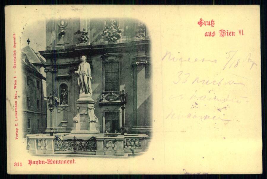 Gruss aus Wien. // Haidn-Monument. (Привет из Вены. Памятник Гайдну).