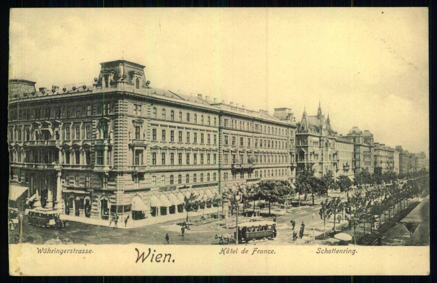 Wien. // Wahringerstrasse. // Hotel de France. // Schottenring. (Вена. Верингерштрассе. Oтель де Франс. Шоттенринг).