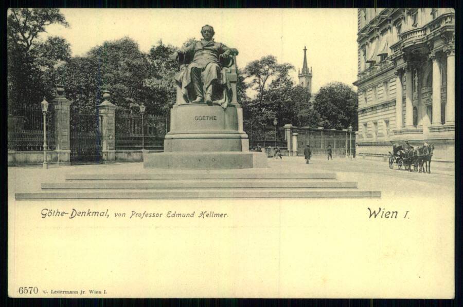 Wien I. // Gothe-Denkmal, von Professor Hellmer. (Вена Памятник Гете проф. Хеллмера).