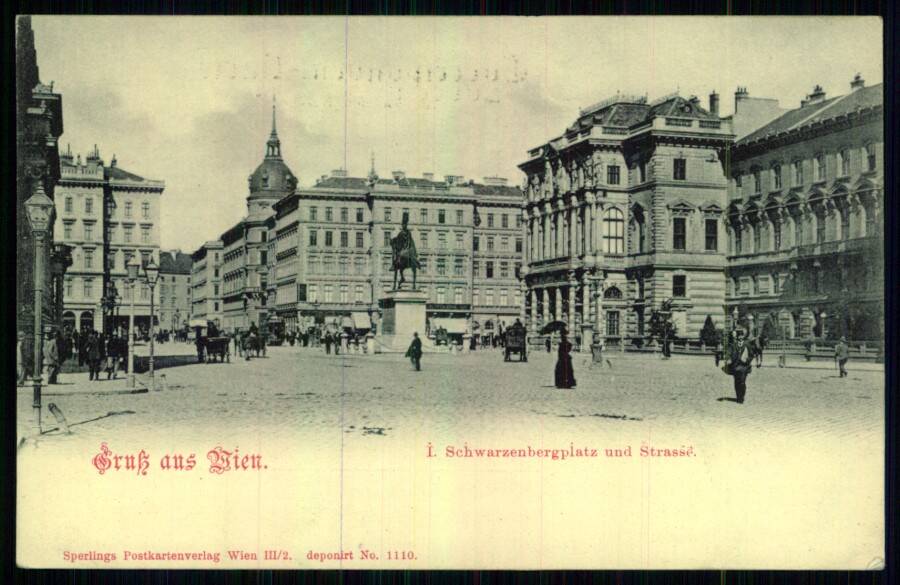Gruss aus Wien. // Schwarzenbergplatz und Strasse. (Привет из Вены. Площадь Шварценберг и Штрассе).
