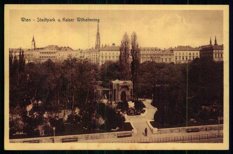 Wien - Stadtpark u. Kaiser Wilhelmring. (Вена. Штадтпарк и проспект Kайзера Вильгельма).