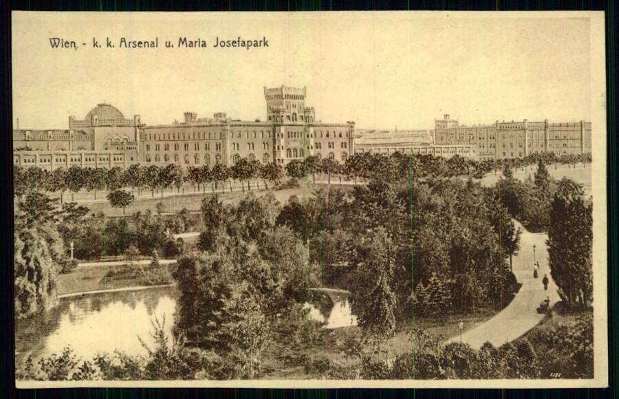 Wien. - k. k. Arsenal u. Maria Josepha Park. (Вена. Королевский арсенал и парк Марии Жозефы).