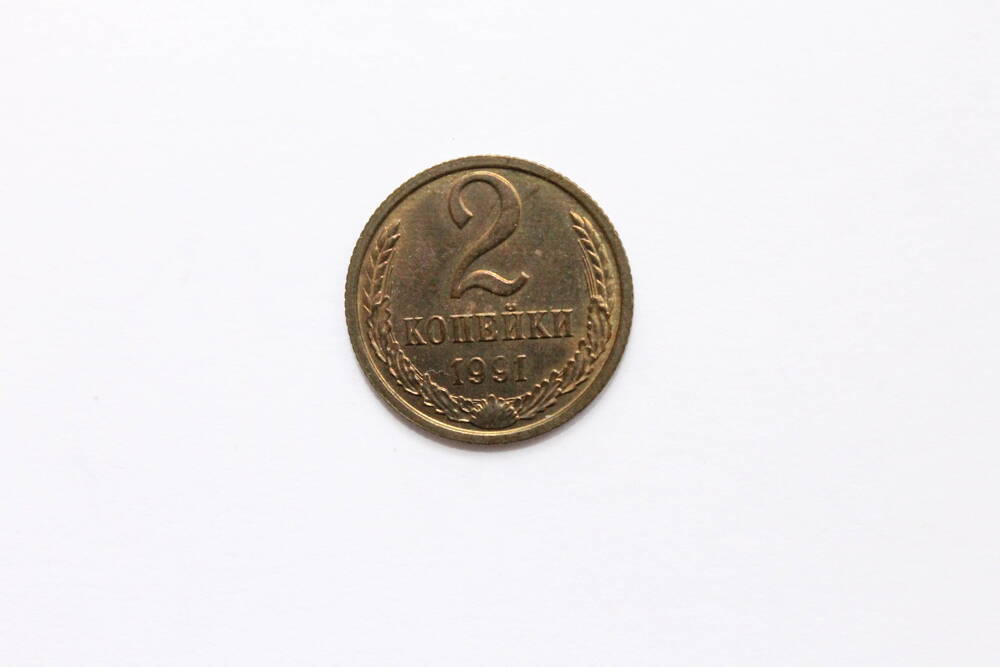 Монета СССР. 2 копейки 1991 г.