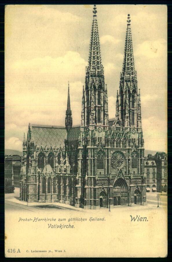 Wien. // Votivkirche. // Probst-Pfarrkirche zum gottlichen Heiland. (Вена. Вотивная церковь. Пасторская церковь).
