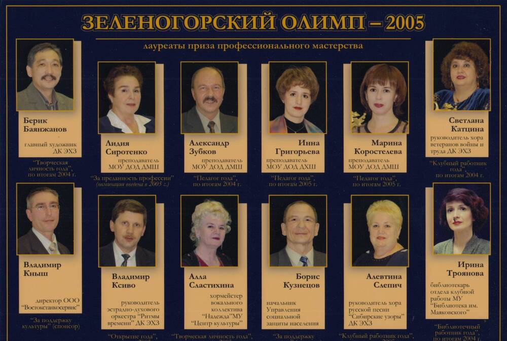 Фотографии цветные «Зеленогорский Олимп» 2003-2005гг.