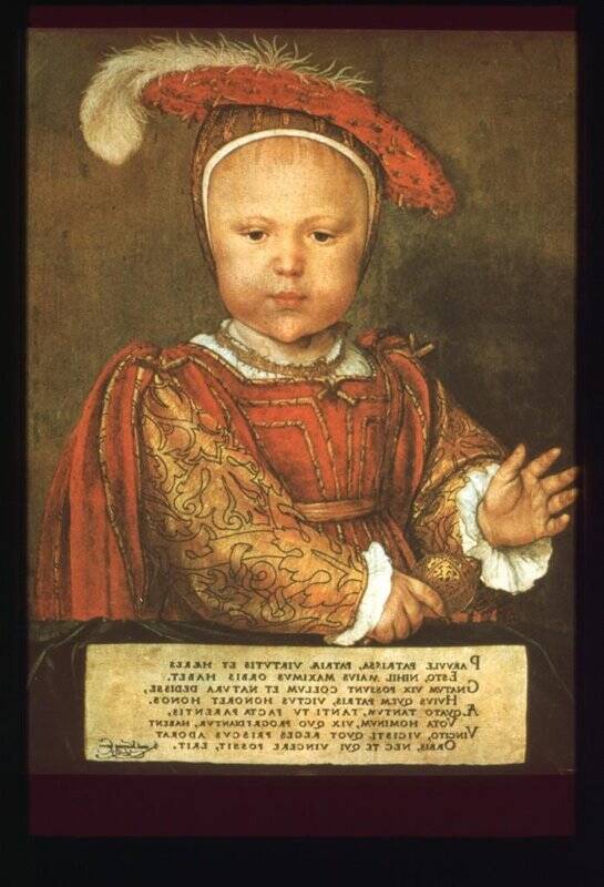 Диапозитив. Ганс Гольбейн Младший. Портрет Эдуарда VI ребенком (1538). Набора цветных диапозитивов  Вашингтонская национальная галерея.