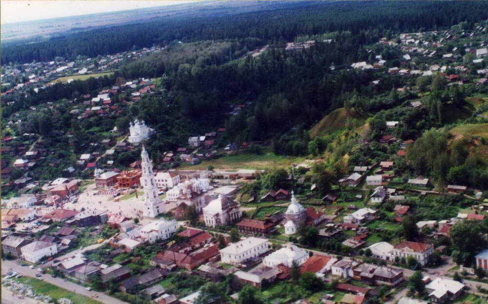 Фото. Панорама - Вид г.Юрьевца с высоты птичьего полета
