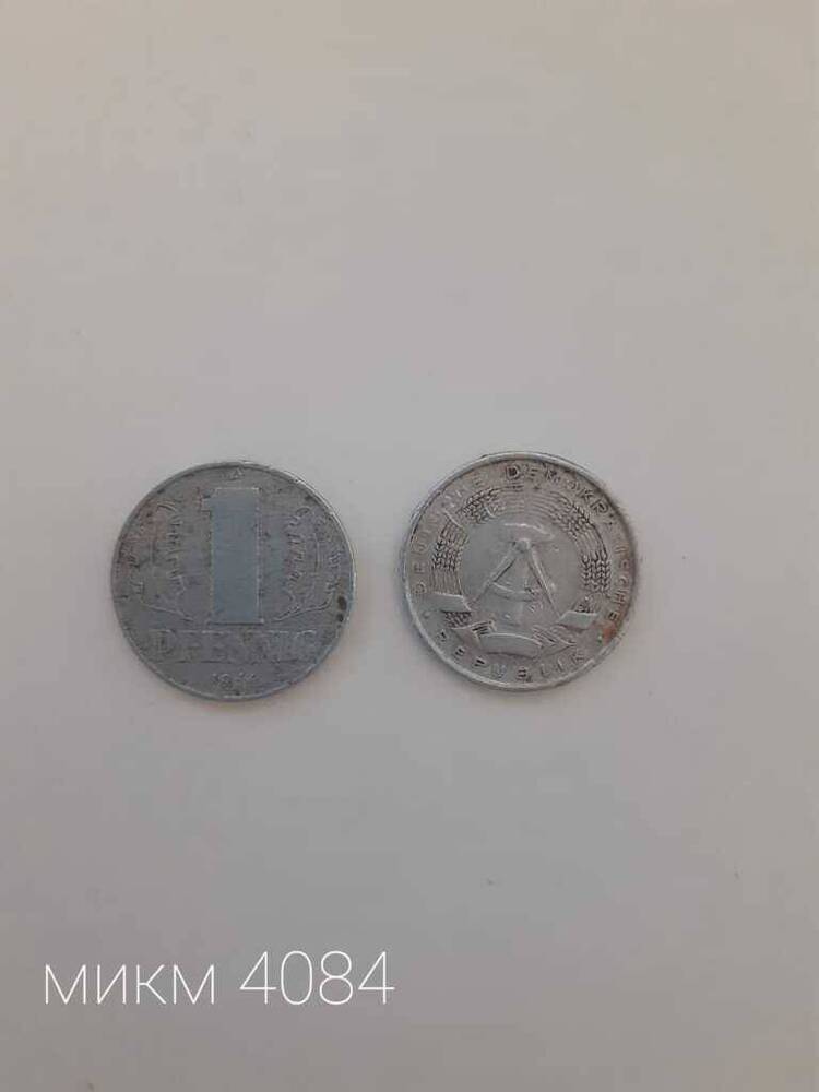Монета Германской Демократической Республики 1 pfennig 1964