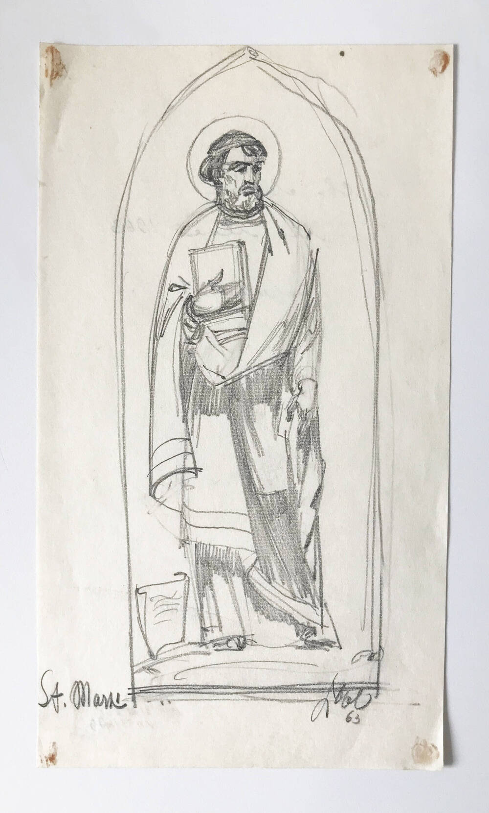 Рисунок карандашом из коллекции скульптора Леонида Молодоженина.