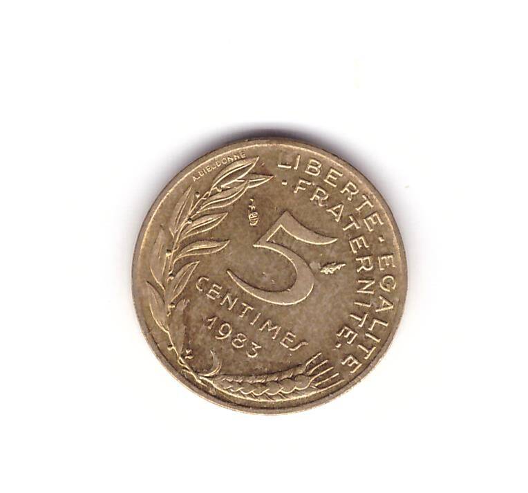 Монета 5 сантимов