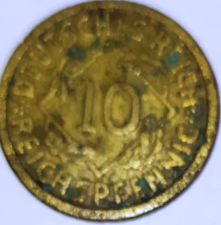 Монета 10 рейхспфеннигов 1996 год, Германия