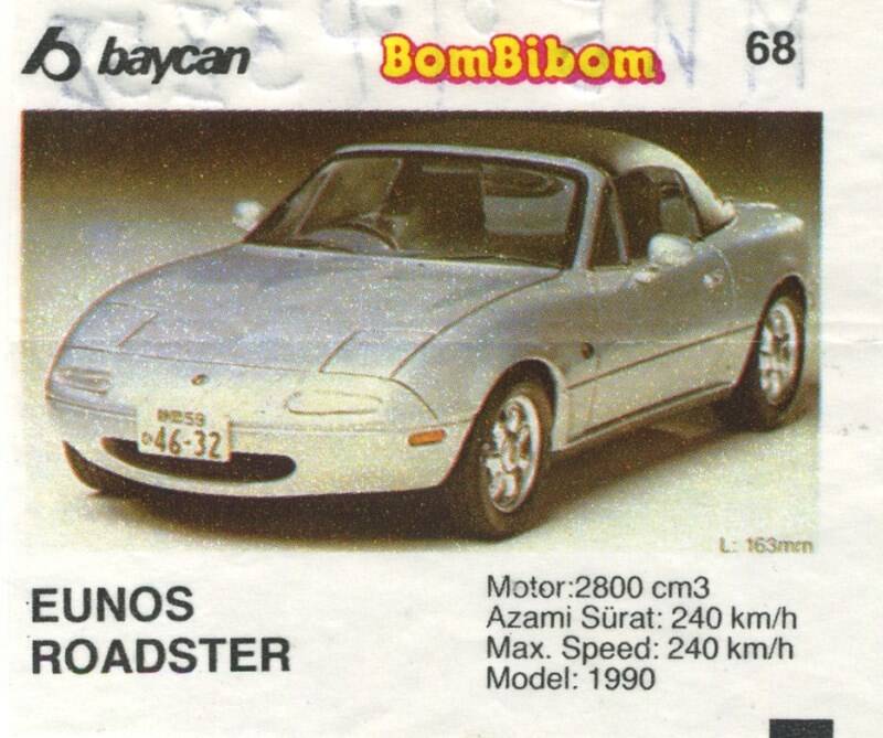 Вкладыш от жевательной резинки BomBibom 2 серия «EUNOS ROADSTER»(68)