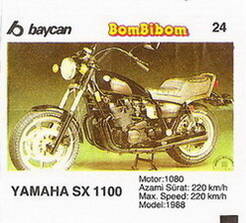 Вкладыш от жевательной резинки BomBibom 2 серия «YAMAHA SX 1100»(24)