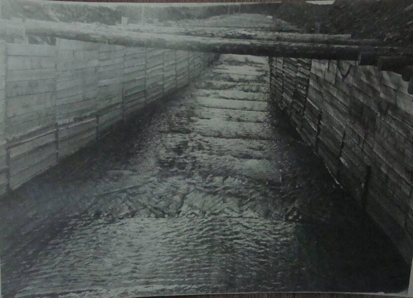 Фото. Руслоотводные силотки по речке Большой-Догалдын, 1950-е гг.