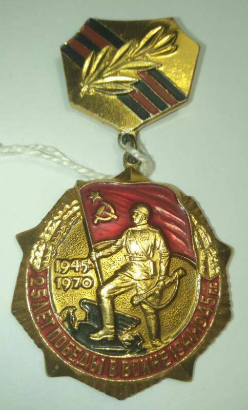 Знак нагрудный 25 лет Победы в Великой Отечесвенной войне 1941-1945 гг