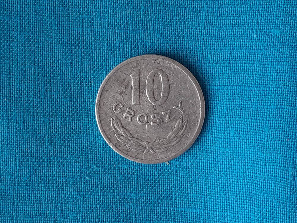 Монета 10 GROSZY 1972 г. Польша