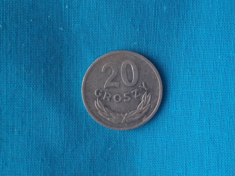 Монета 20 GROSZY 1976 г. Польша