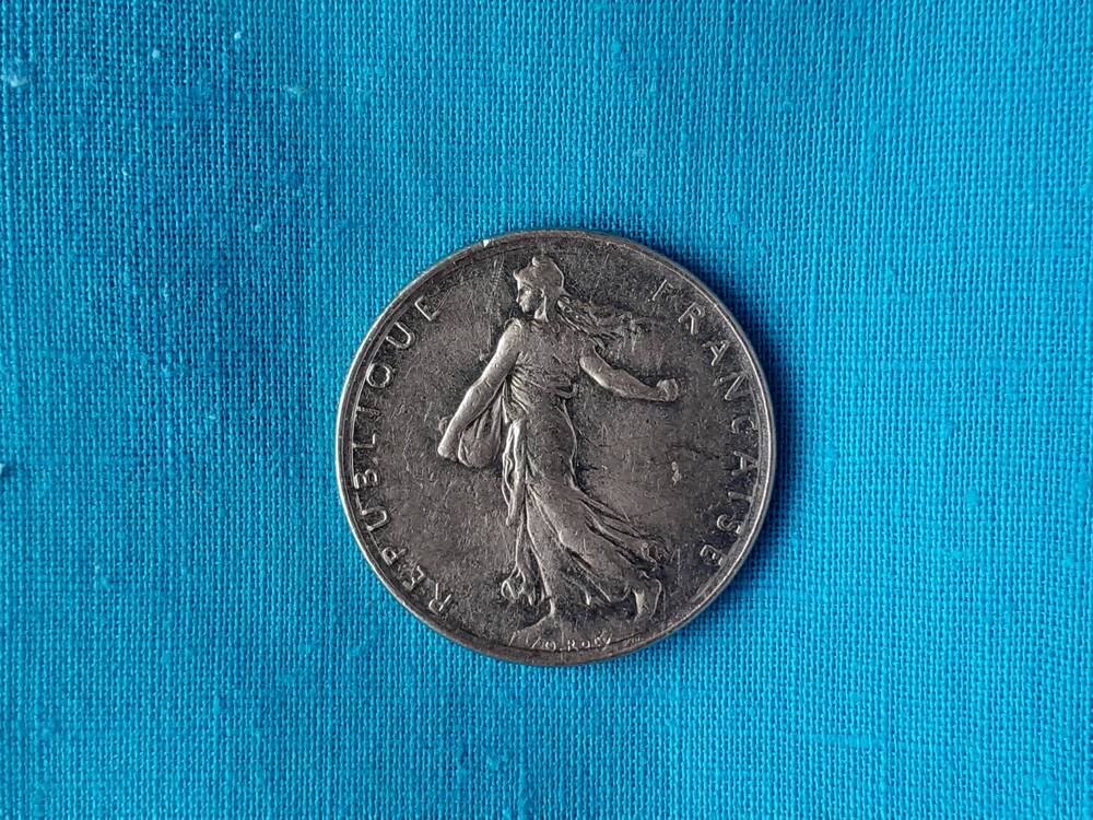 Монета 1 FRANC 1977 г. Франция