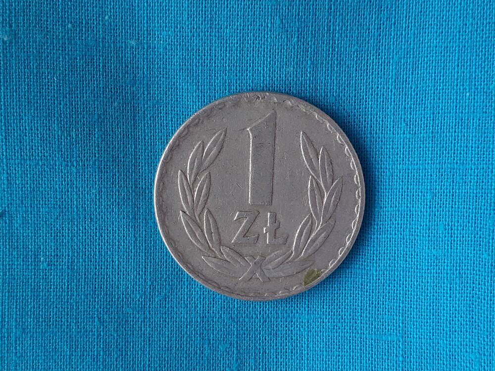 Монета 1 ZL 1974 г. Польша