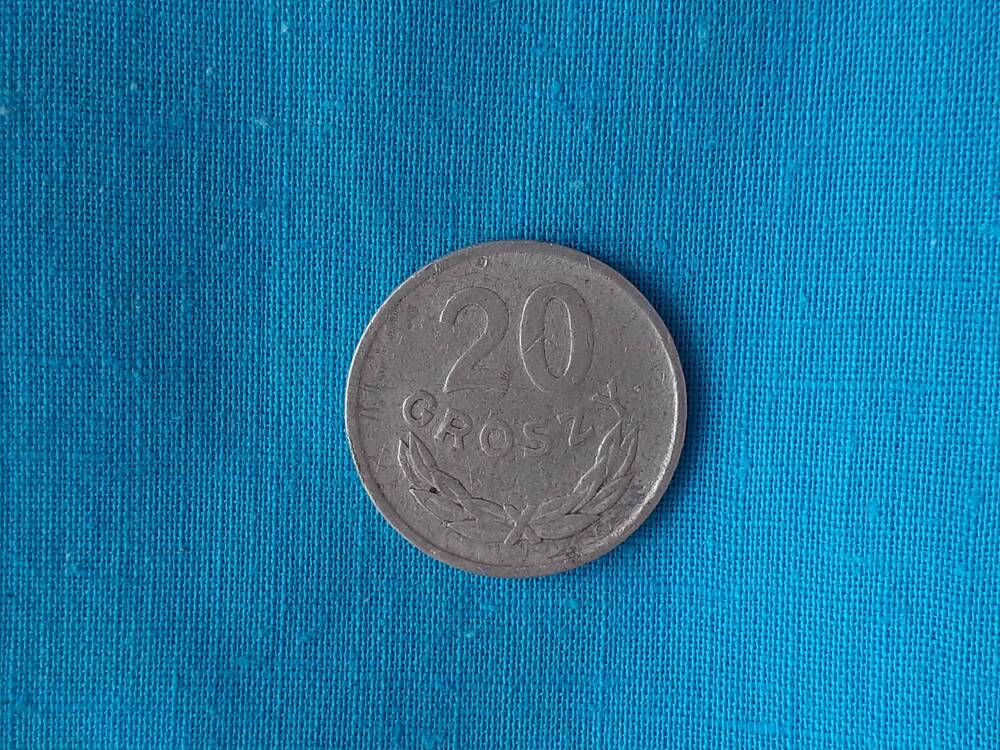 Монета 20 GROSZY 1961 г. Польша