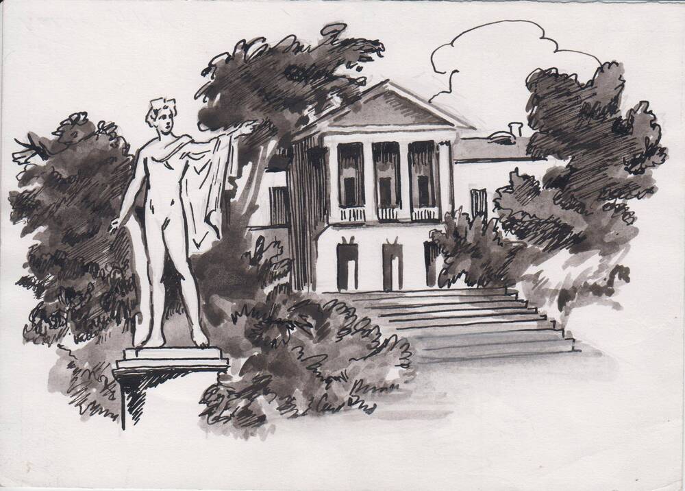 Иллюстрация к Сороке-воровке А. И. Герцена. Помещичий дом