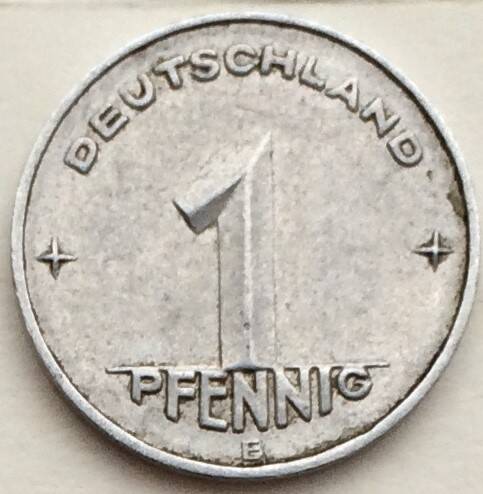 Монета 1 пфенниг, Германия