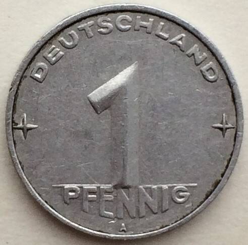 Монета 1 пфенниг, Германская Демократическая Республика